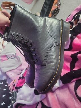 Dr Marten Vegan Leather Metalic Boots